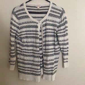 Merona White and Black Cardigan - Women’s